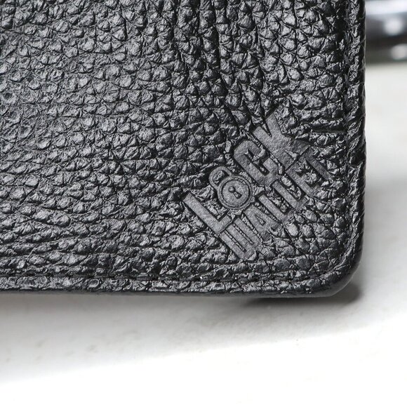 NEW LOCK Wallet RFID Blocking Faux Leather Travel Black Zip Around Window ID - Picture 5 of 10